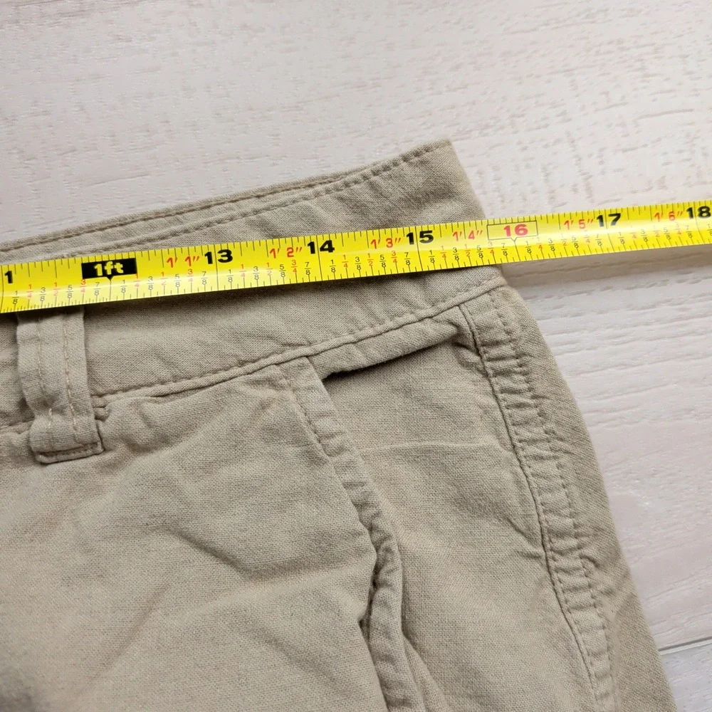 Osklen Rio de Janeiro Cargo Shorts Mens 30 Cotton Linen Tan Khaki Utility Casual